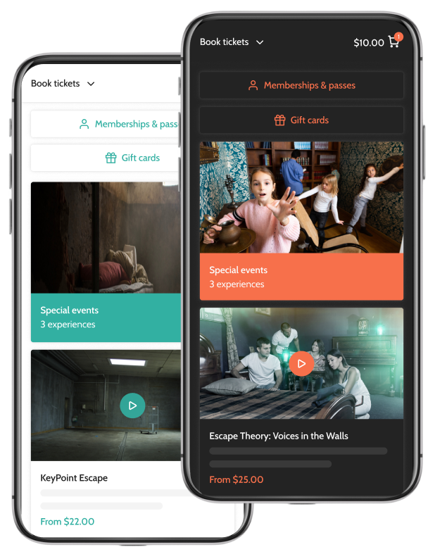Beyonk's Soft play booking system on mobile. Memberships, gift cards and sessions can be bought here.
